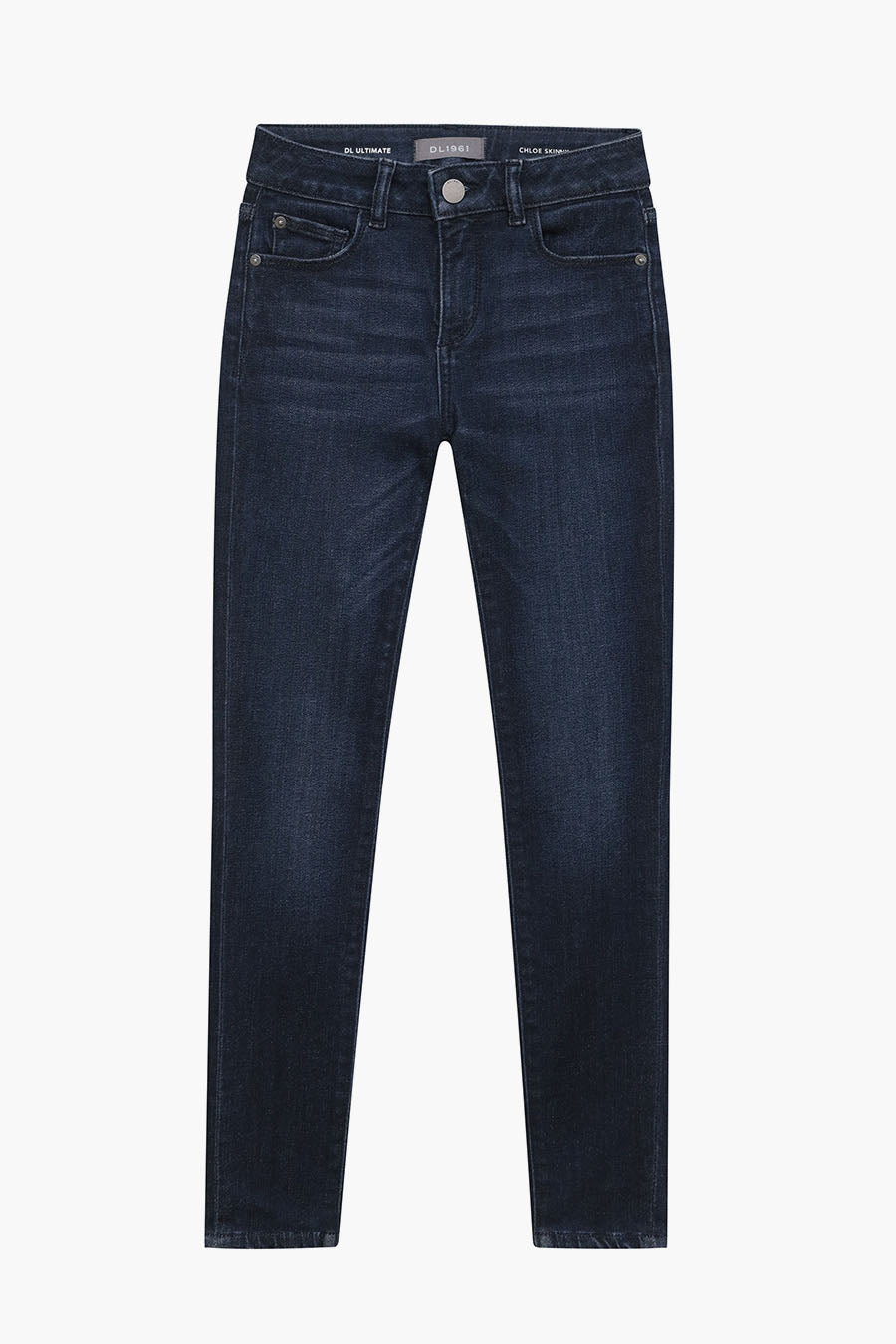 DL1961 Chloe Girls' Jeans - Dark Indigo Wash | Slim Fit Stretch Denim for School & Play | Comfortable Kids' Jeans for Everyday Wear