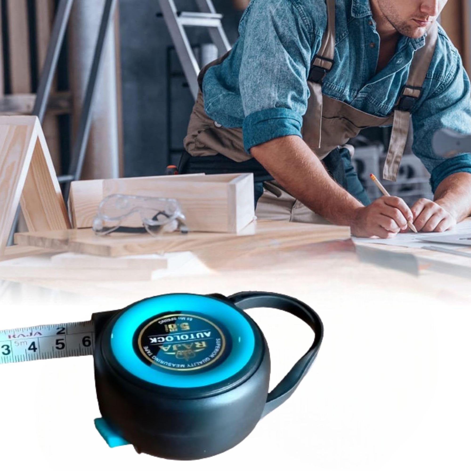 ASV FASHION 5 Meter Short Measuring Tape - Durable & Portable for Home Improvement, DIY Projects, Industrial Use - Perfect for Construction, Sewing, and Crafting - Pack of 1