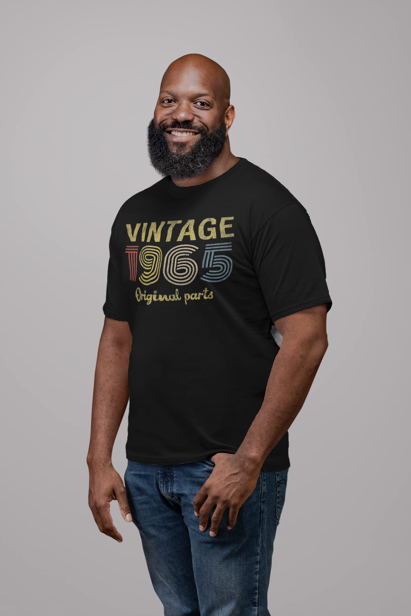 Vintage 1965 Retro 60th Birthday Gift T-Shirt for Men - Original Parts Design - Perfect for Milestone Celebrations & Nostalgic Parties