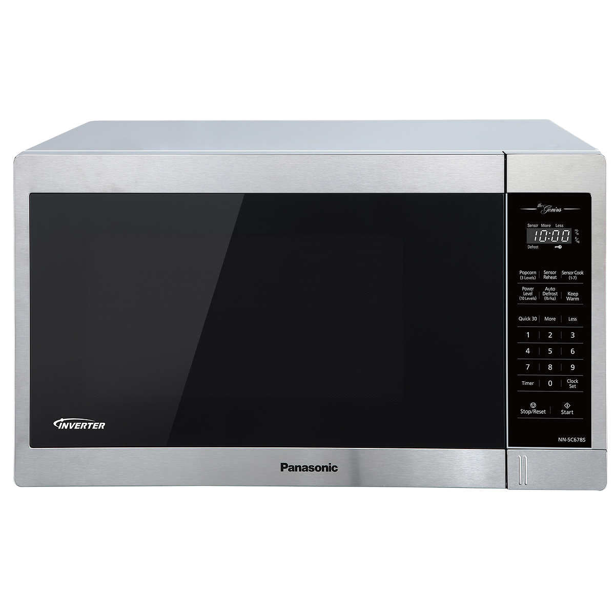 Refurbished PANASONIC NN-SC678S 1.3 Cu Ft Stainless Steel Genius Microwave with Warranty - Perfect for Small Kitchens, Dorms & Office Break Rooms