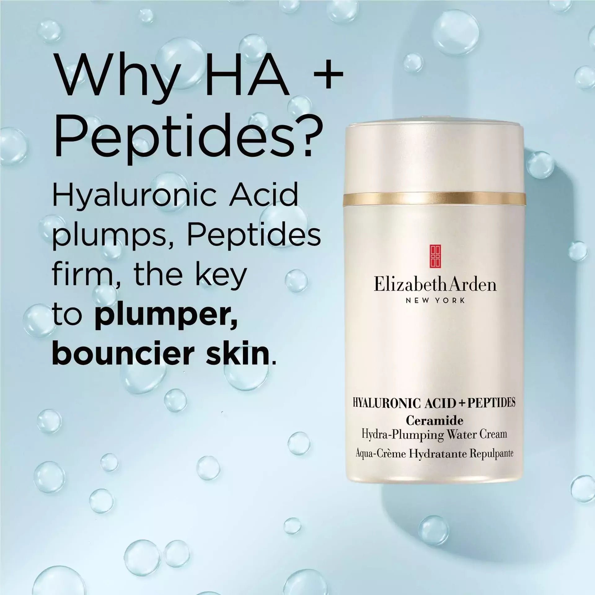 Hydrating Hyaluronic Acid & Peptides Ceramide Moisturizing Cream for Dry Skin - Plump & Glow for Day & Night Skincare Routine