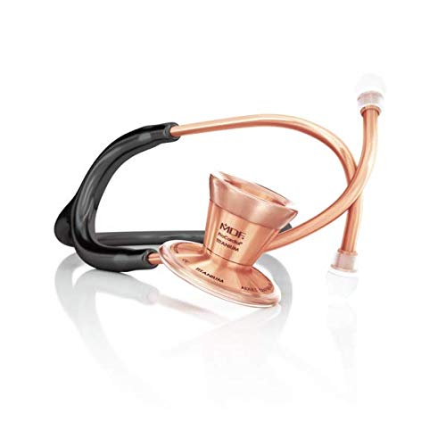 Premium MDF Rosegold ProCardial Cardiology Stethoscope - Lightweight Titanium Dual Head Design for Adults with Black Tube & Rosegold Chestpiece (MDF797TRG11) | Ideal for Medical Professionals, Nurses, and Healthcare Students in Clinical Settings