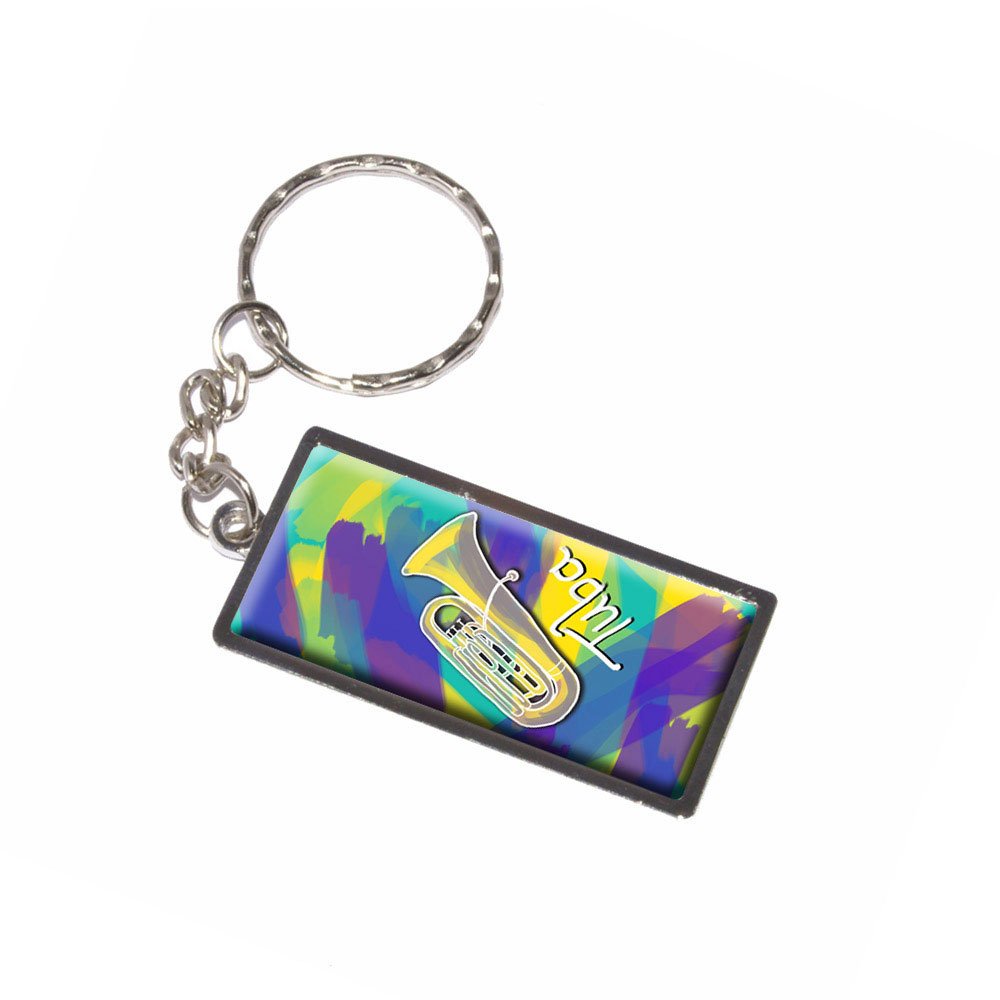 Tuba Keychain - Brass Band Musical Instrument Key Ring for Music Lovers | Perfect Gift for Musicians, Band Members & Music Enthusiasts