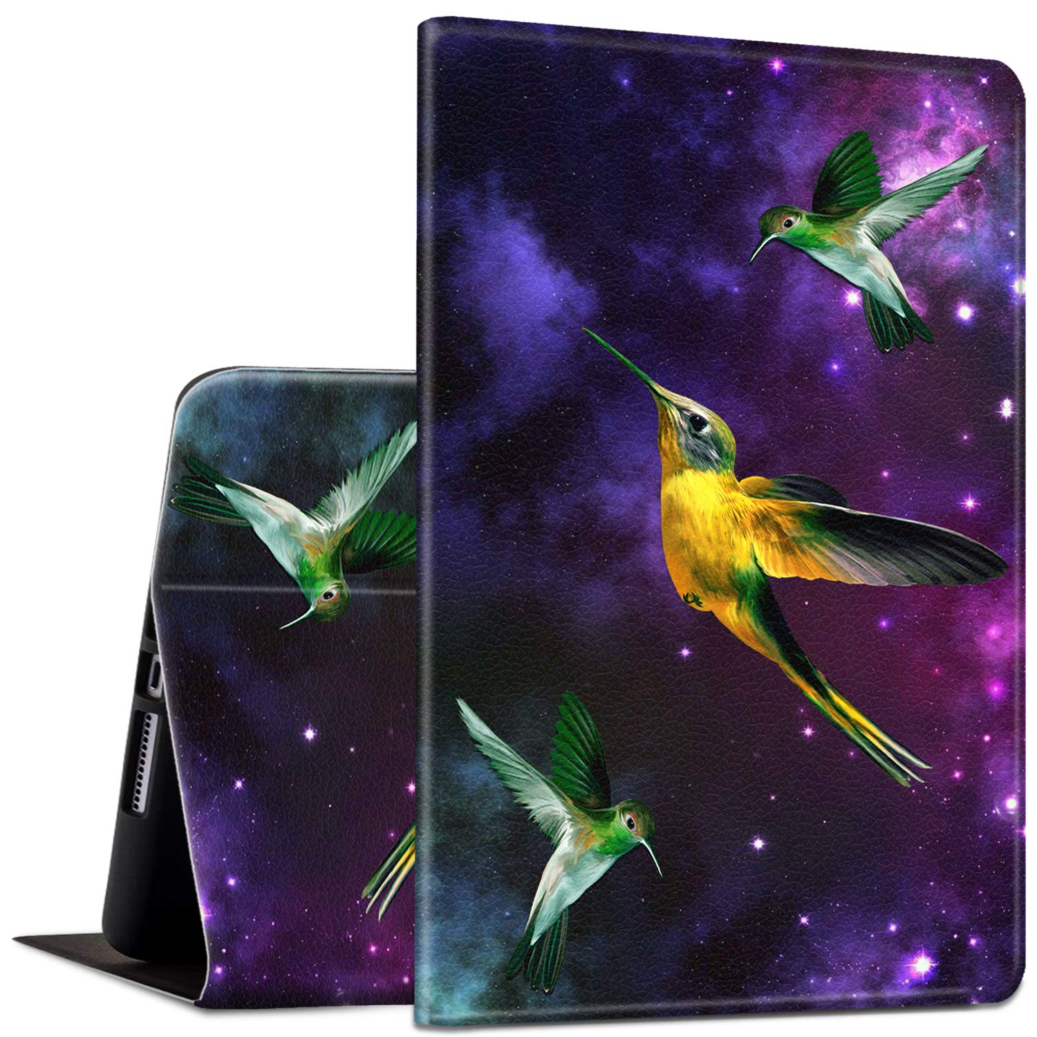 ROSSY Protective Case for All-New Kindle Fire HD 8 & HD 8 Plus Tablet (10th Gen, 2020) - Slim Adjustable Stand with Auto Wake/Sleep Feature, Hummingbird Galaxy Design - Perfect for Reading, Watching Movies & Travel Use
