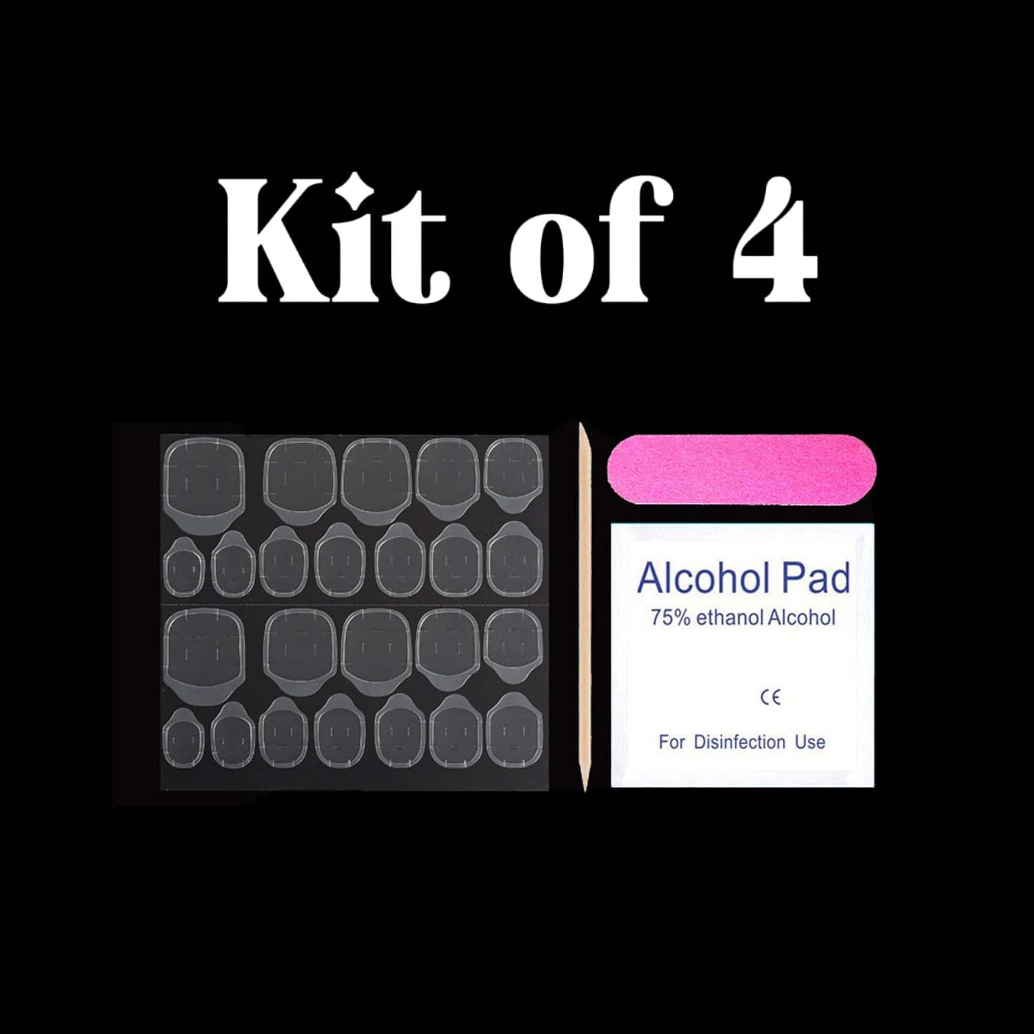 24 Pcs Duck Nails Press On - White French Tips with Rhinestones & Floral Designs - Reusable Gel False Nails Kit for Manicure - Perfect for Parties, Weddings, and Special Occasions