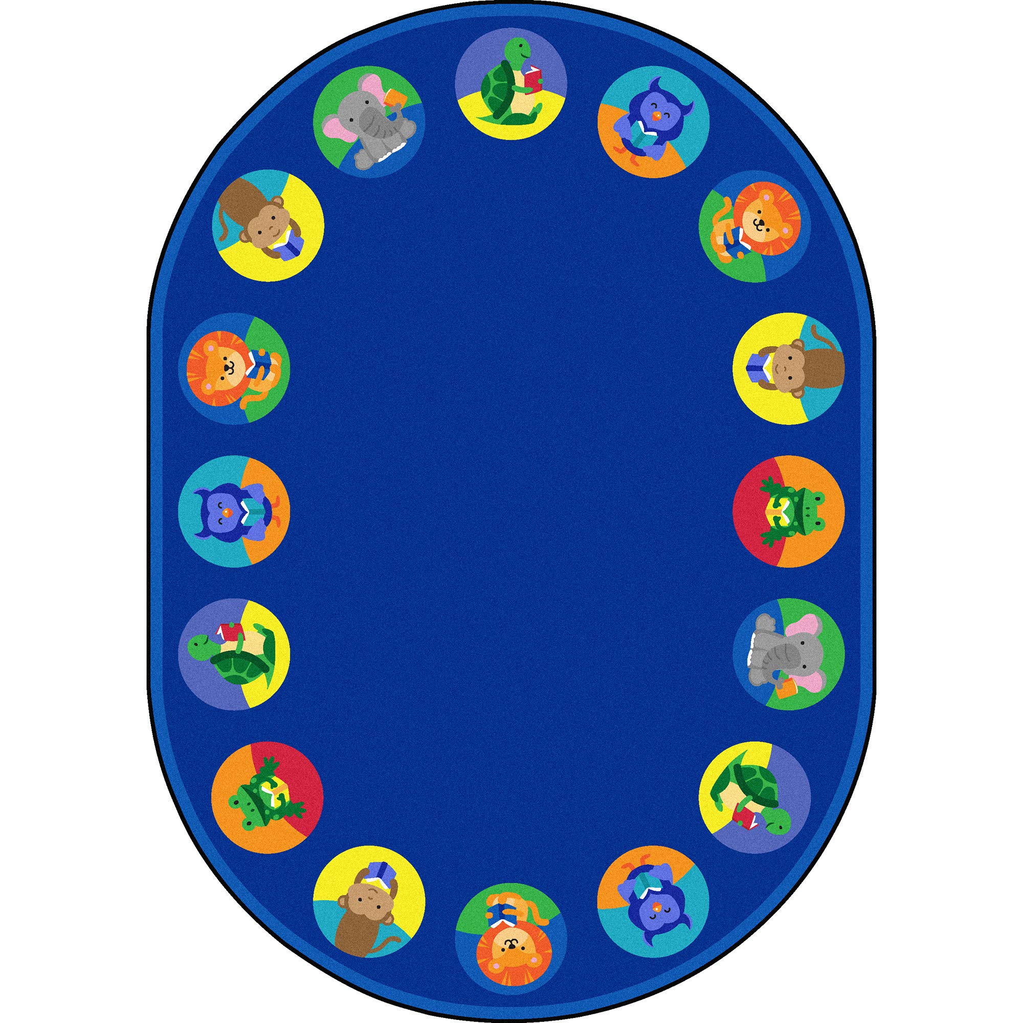 Joy Carpets Animal Readers Area Rug - Multi-Color 7'8
