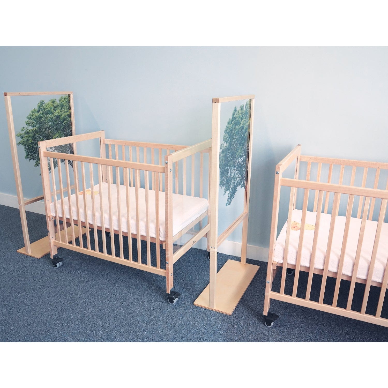 Clear View Infant Crib - Breathable Mesh Baby Crib with Adjustable Height, Convertible to Toddler Bed | Safe & Comfortable Nursery Essential for Newborns & Toddlers | Perfect for Bedrooms, Daycares & Travel