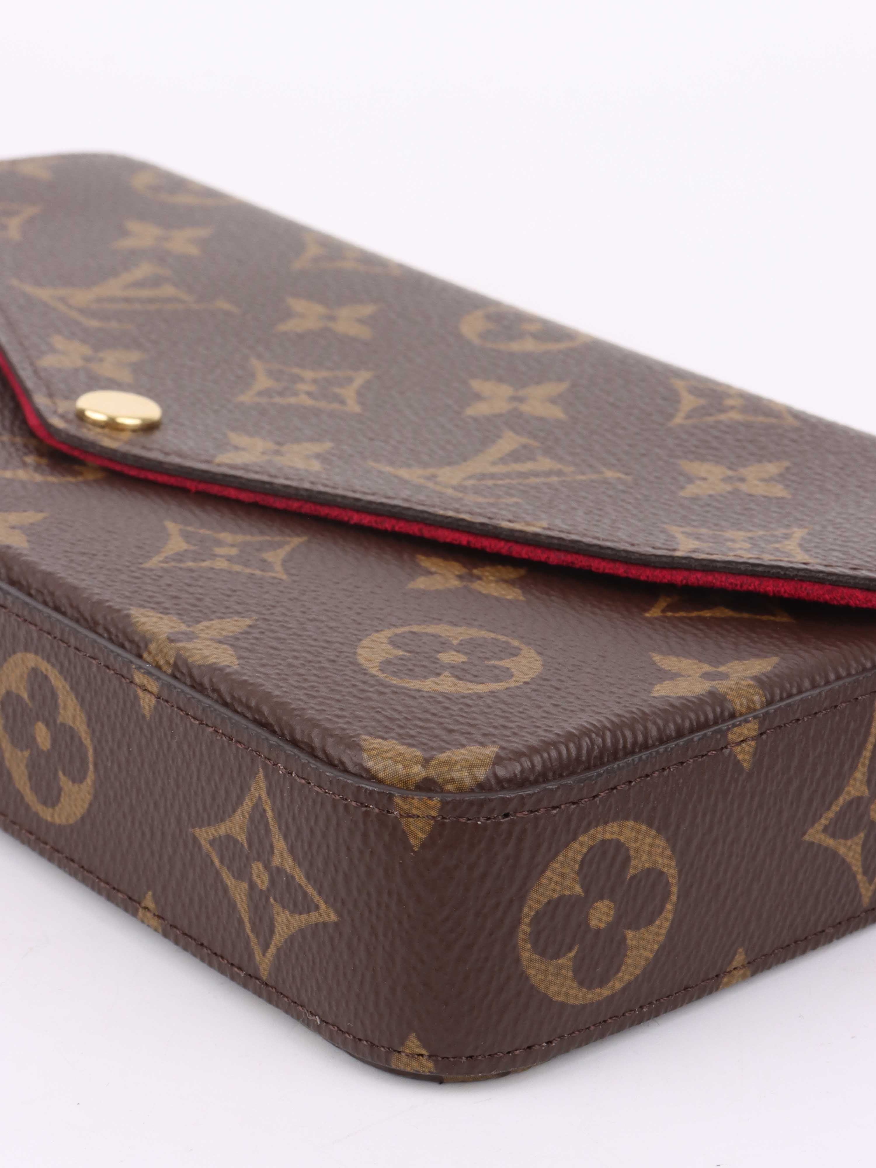Authentic Louis Vuitton Monogram Felicie Pochette Crossbody Bag - Luxury Designer Wallet on Chain for Women | Perfect for Evening Events, Date Nights & Travel Accessories