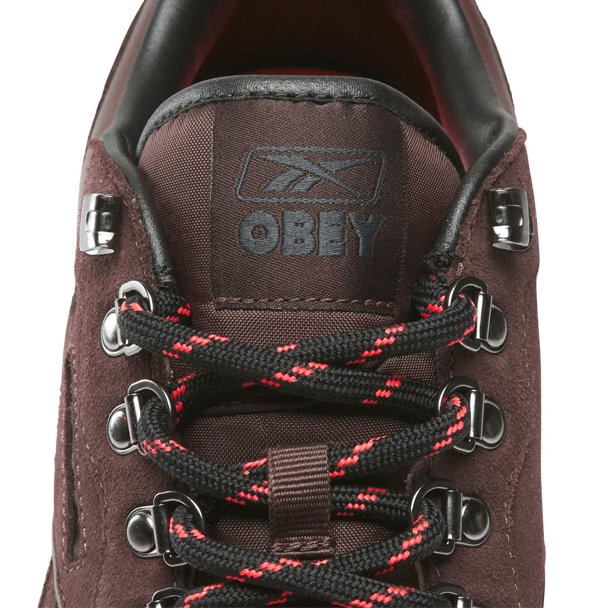 Original OBEY BB 4000 II Sneakers - Brown Black Red Colorway - Men's Casual Skate Shoes for Streetwear & Urban Fashion