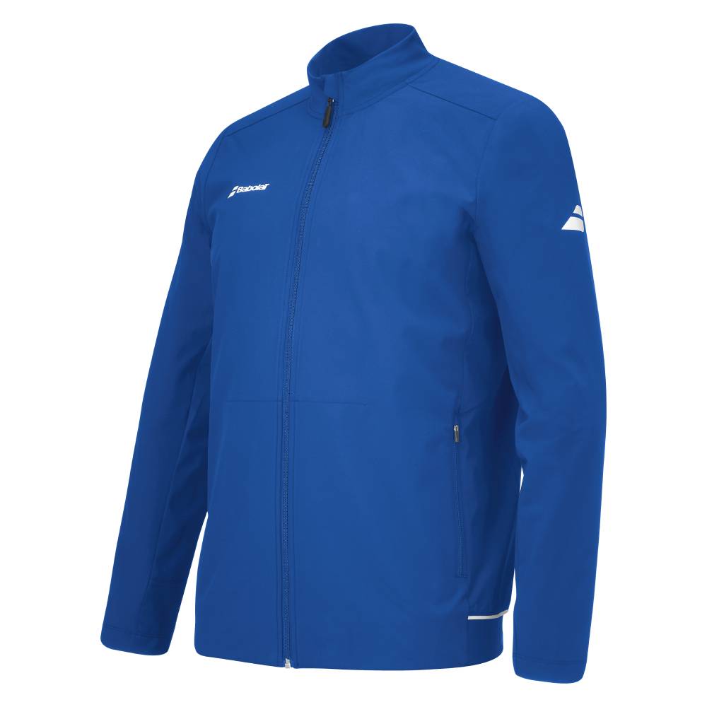 Babolat Men's Play Jacket - Solid Blue Tennis Windbreaker | Lightweight Water-Resistant Sports Coat for Outdoor Training & Casual Wear