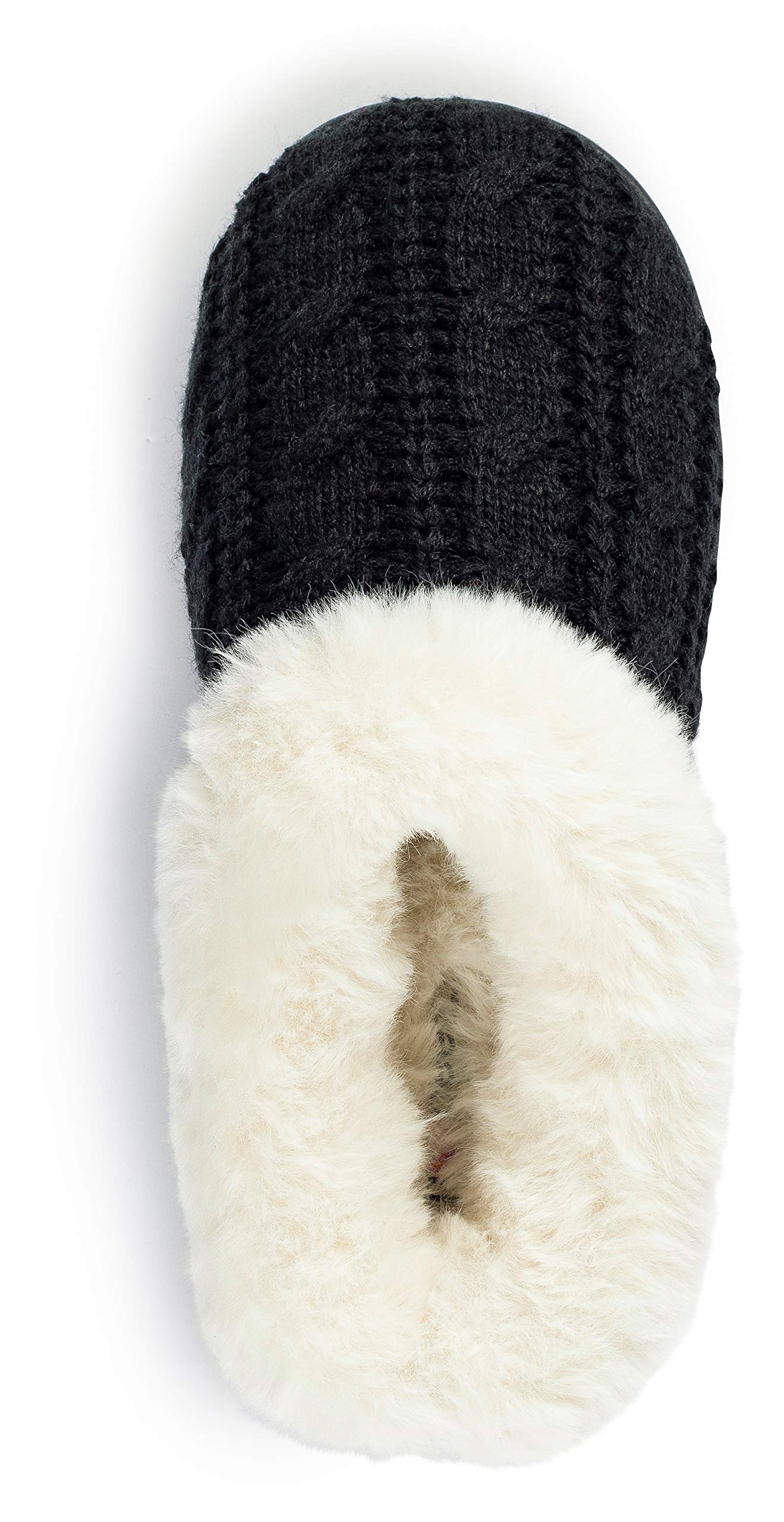 Cozy Girls Cable Knit Slippers - Fleece Lined House Shoes for Indoor & Outdoor Wear - Warm Winter Booties for Kids, Toddlers & Teens - Perfect for Home, School & Playtime