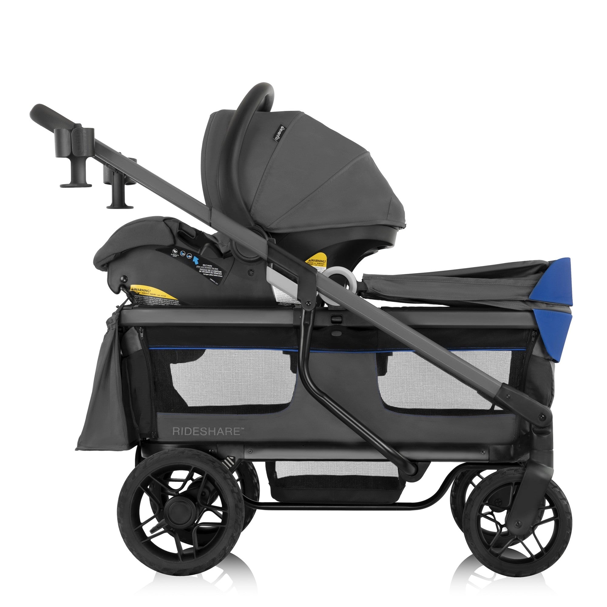 Evenflo Shyft Rideshare All-Terrain Stroller Wagon - Lightweight Foldable Baby Stroller & Wagon Combo for Outdoor Adventures, Beach, Park, and Travel