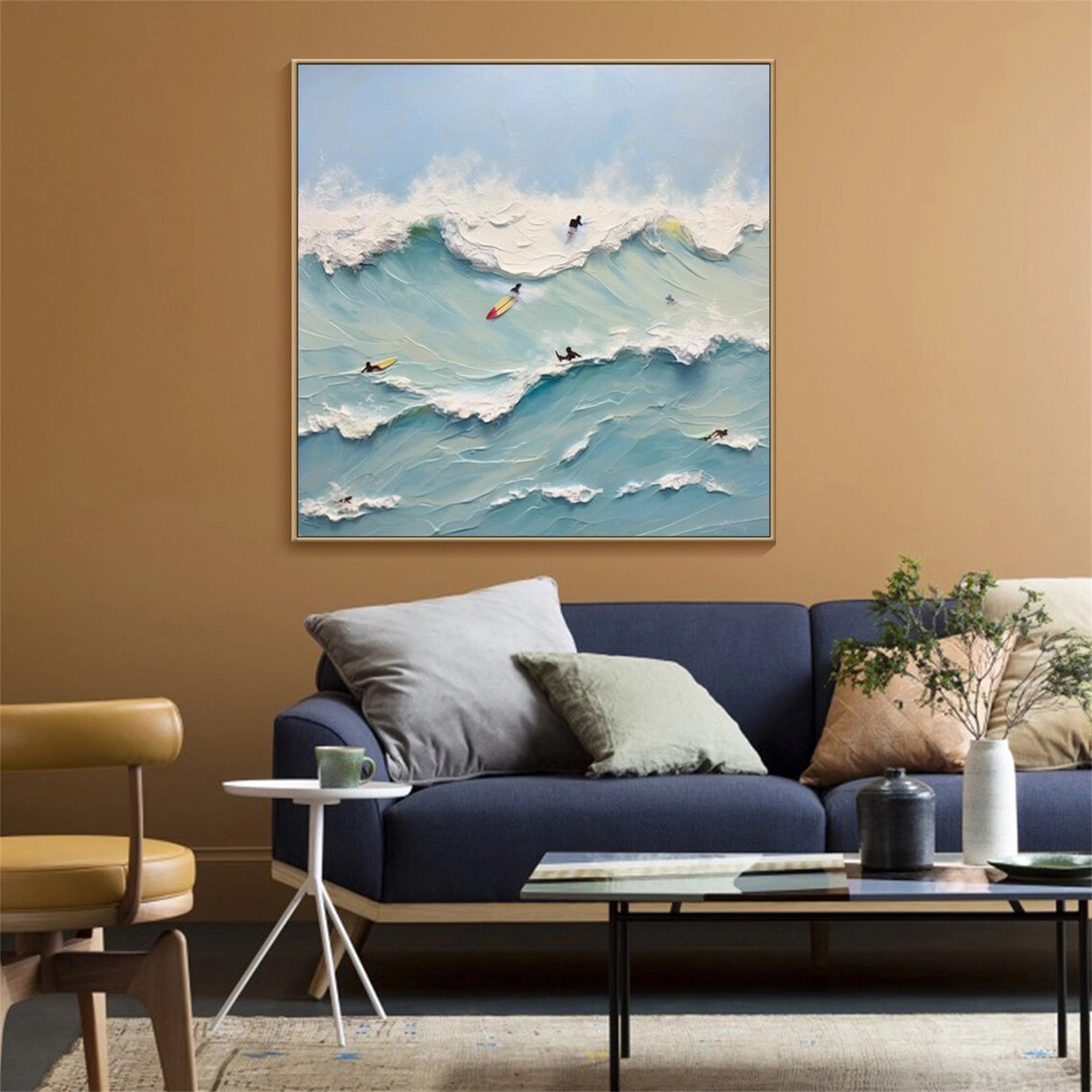 Ocean and Sky Painting #OS 042 - Stunning Coastal Wall Art for Beach House Decor & Living Room