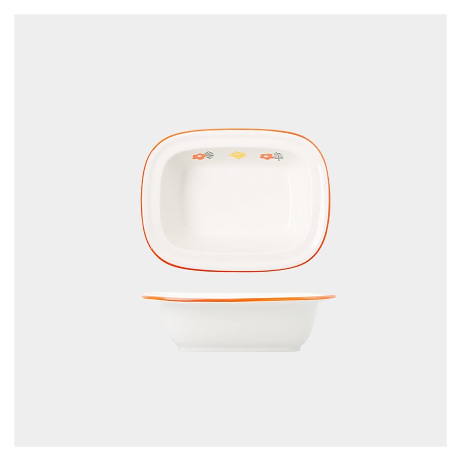 Ceramic Baking Dish - Square Oven-Safe Bakeware for Cheese, Rice & More | Microwave & Dishwasher Safe | Orange Kitchen Gadget for Home Baking & Cooking