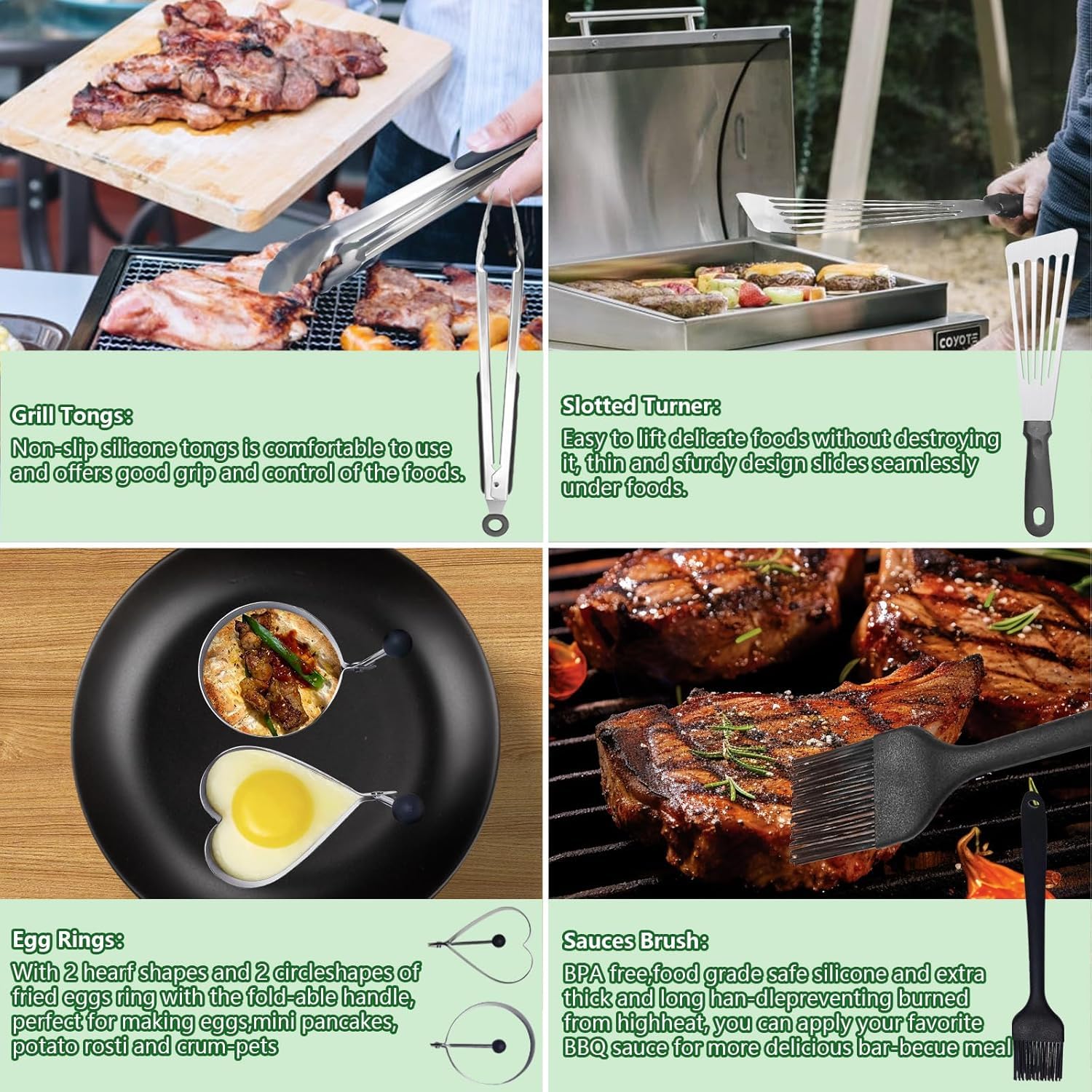 **45-Piece Upgraded Griddle Accessories Kit for Blackstone & Camp Chef – Heavy-Duty Spatulas, Basting Cover, Scraper – Perfect for Outdoor Cooking, BBQ, Camping & Backyard Grilling**
