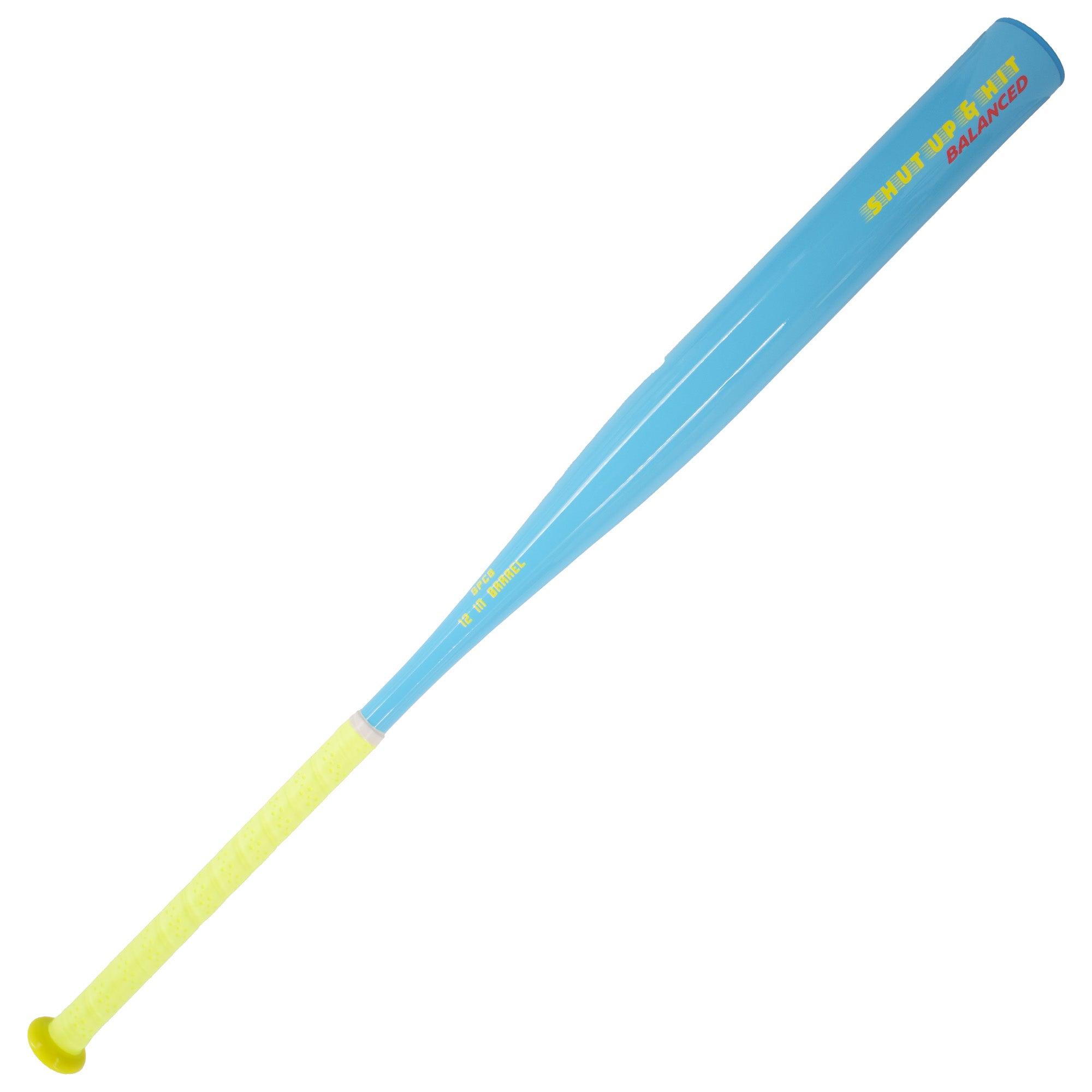 2025 Senior Slowpitch Softball Bat - Short Porch Wig Popper Blue/Yellow | 1-Piece Kevlar Construction | Balanced Swing Weight | SSUSA Approved | Perfect for Tournament Play & Recreational Games