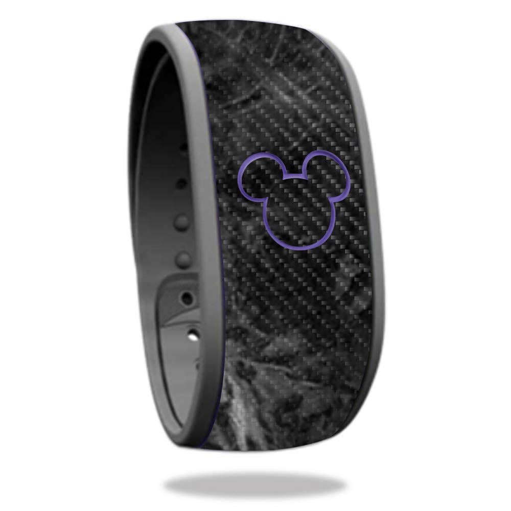 Premium Carbon Fiber Skin for Disney MagicBand - Black Marble Design | Protective & Durable Textured Cover | Easy to Apply & Remove | USA Made | Perfect for Theme Parks, Disney Vacations & Collectors