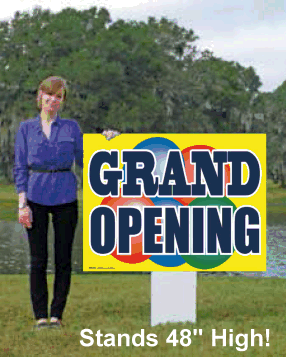 Giant XL Double Sided Grand Opening Yard Sign - No Stakes Included | Perfect for Business Promotions, Store Openings & Special Events