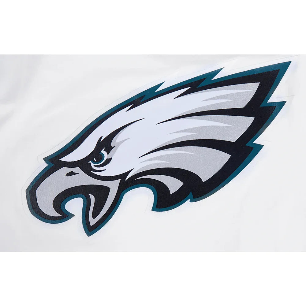 Philadelphia Eagles Men's Classic Mesh Striped Tee Shirt - Official NFL Football Fan Jersey - White Cotton Comfort Fit for Game Day & Casual Wear