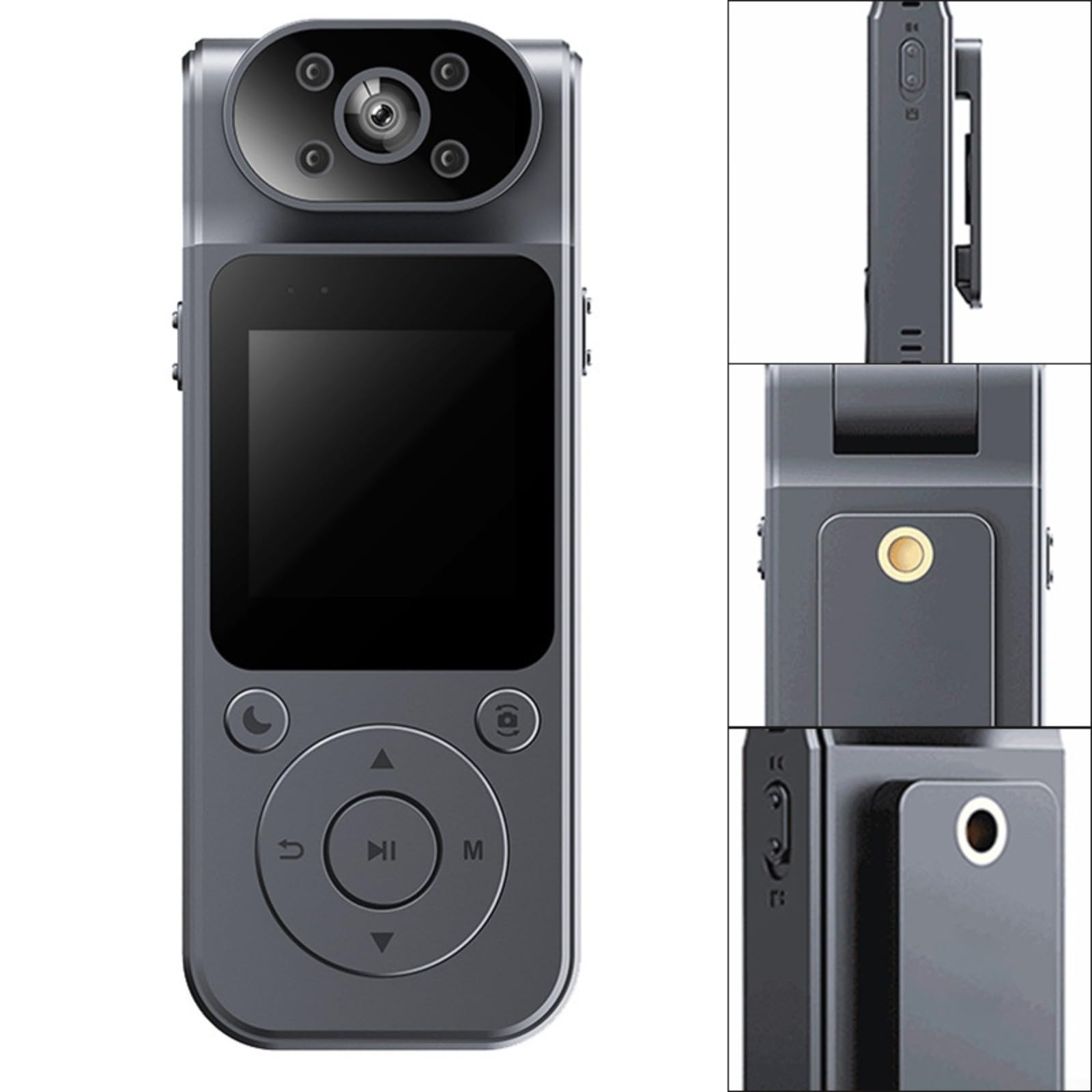 URPIZY 1080P HD Portable Action Camera - Small Wearable Body Cam for Security, Running, Biking, Outdoor Sports & Adventure (Ultra HD Waterproof) - Perfect for Police, Cyclists, Hikers & Travel Vlogging