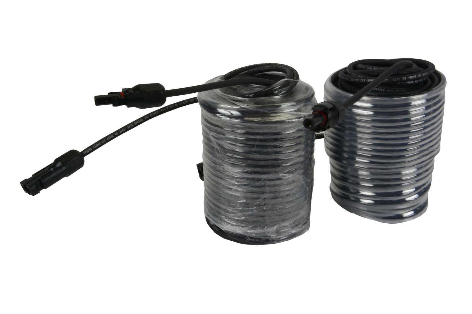 Temco 100ft Solar Panel Extension Cable - 10 AWG PV Wire with MC4 Connectors (1 Pair, Black) for Off-Grid Solar Systems, RV & Home Solar Panel Installations