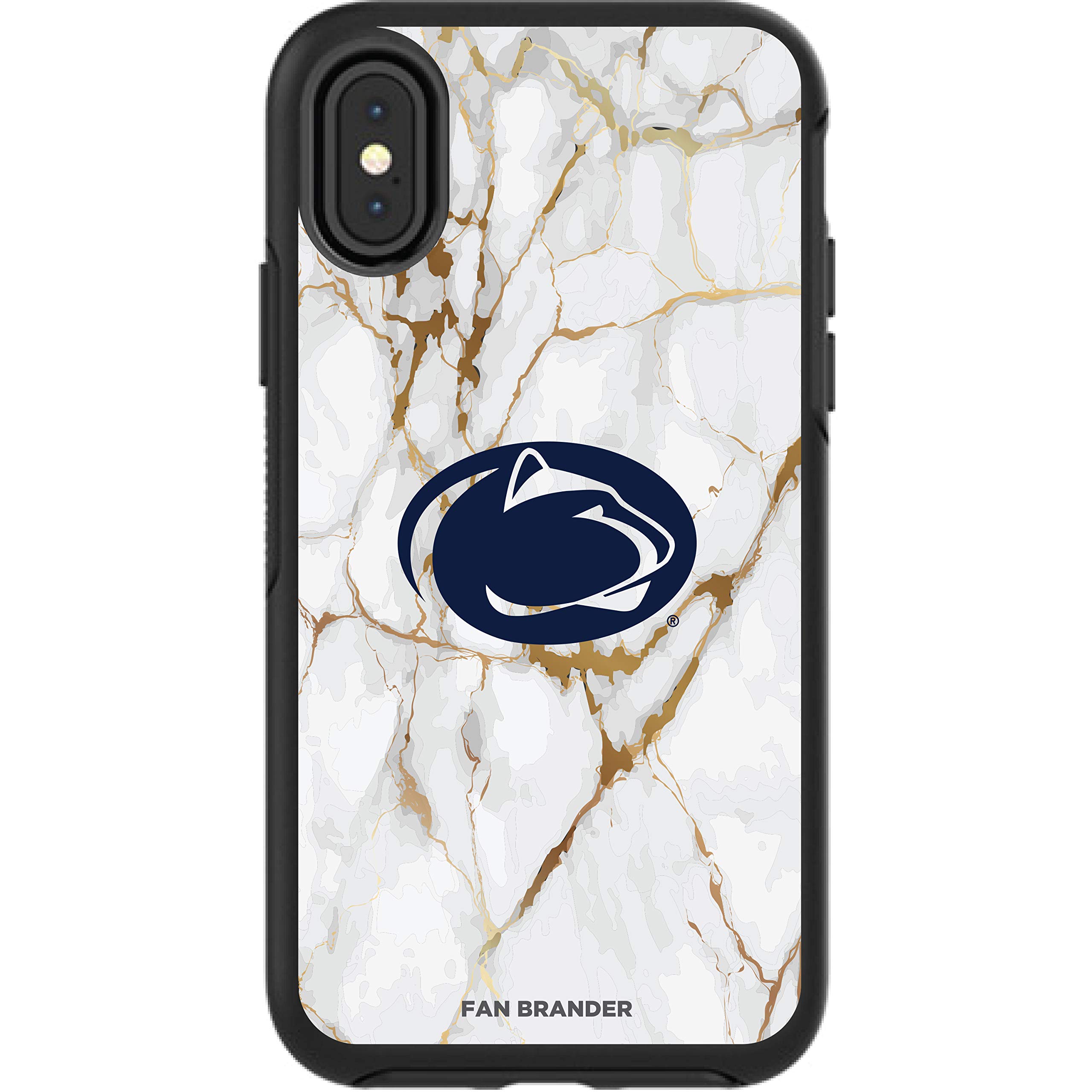 NCAA OtterBox Symmetry Phone Case Compatible with Apple iPhone - White Marble Design | Durable Protection for College Sports Fans | Perfect for Game Days & Campus Life