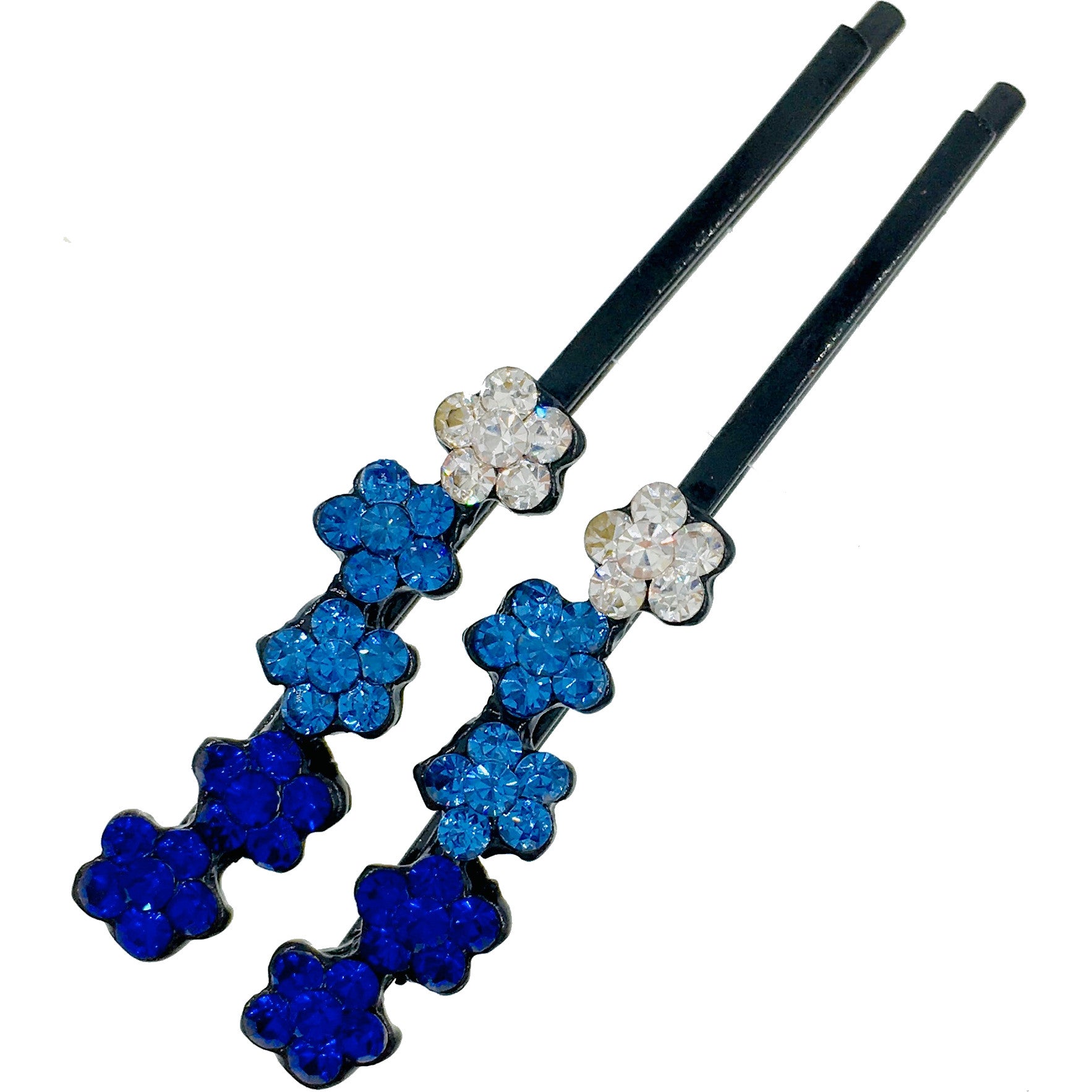 Sparkling Rhinestone Crystal Flower Bobby Pins - Elegant Hair Accessories for Weddings, Parties & Everyday Style