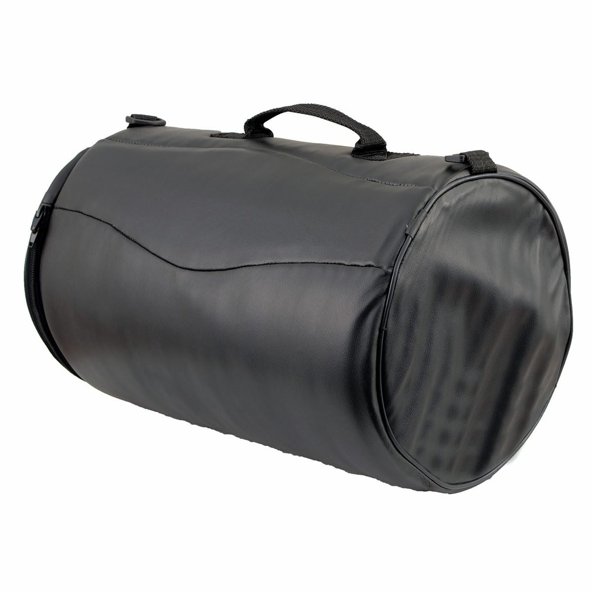 Milwaukee Leather SH631 Medium Black PVC Sissy Bar Duffle Motorcycle Bag - Waterproof Storage for Cruiser & Touring Bikes - Perfect for Road Trips & Daily Commutes