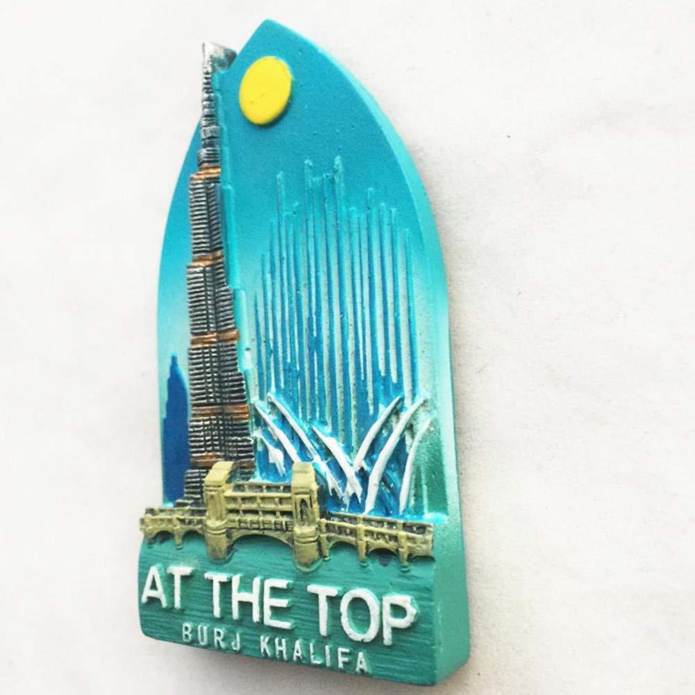3D Burj Khalifa Dubai Souvenir Fridge Magnet - Premium Dubai Landmark Refrigerator Magnet for Home, Office & Kitchen Decoration - Perfect Travel Gift & Memorable Souvenir from Dubai