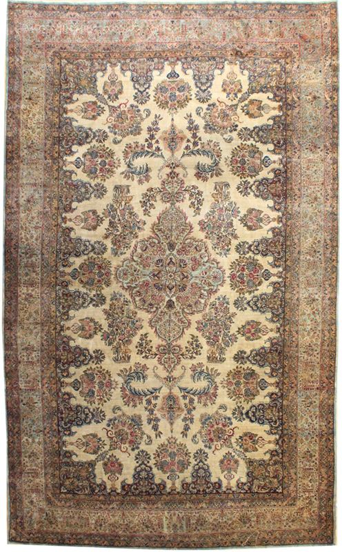 Antique Lavar Kerman Handwoven Traditional Persian Rug - Vintage Oriental Carpet JF4839 for Living Room, Bedroom & Home Decor