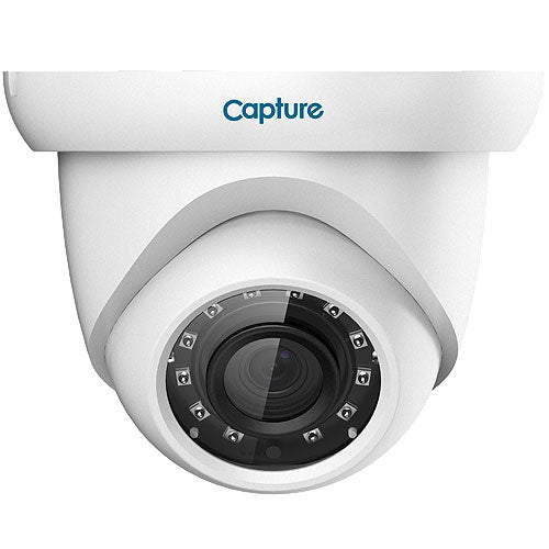 Capture R2 2MP IP Eyeball Security Camera with IR Night Vision & 2.8mm Fixed Lens - Indoor/Outdoor Surveillance for Home & Business Protection