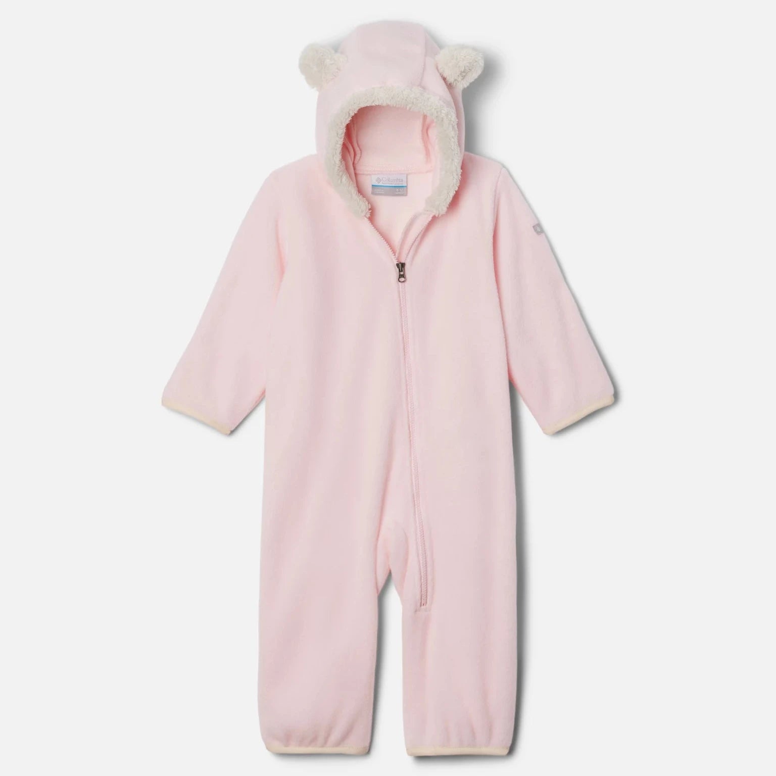 Columbia Tiny Bear II Bunting - Soft Satin Pink/Chalk Baby Blanket for Newborns | Perfect for Swaddling, Stroller & Nursery Comfort