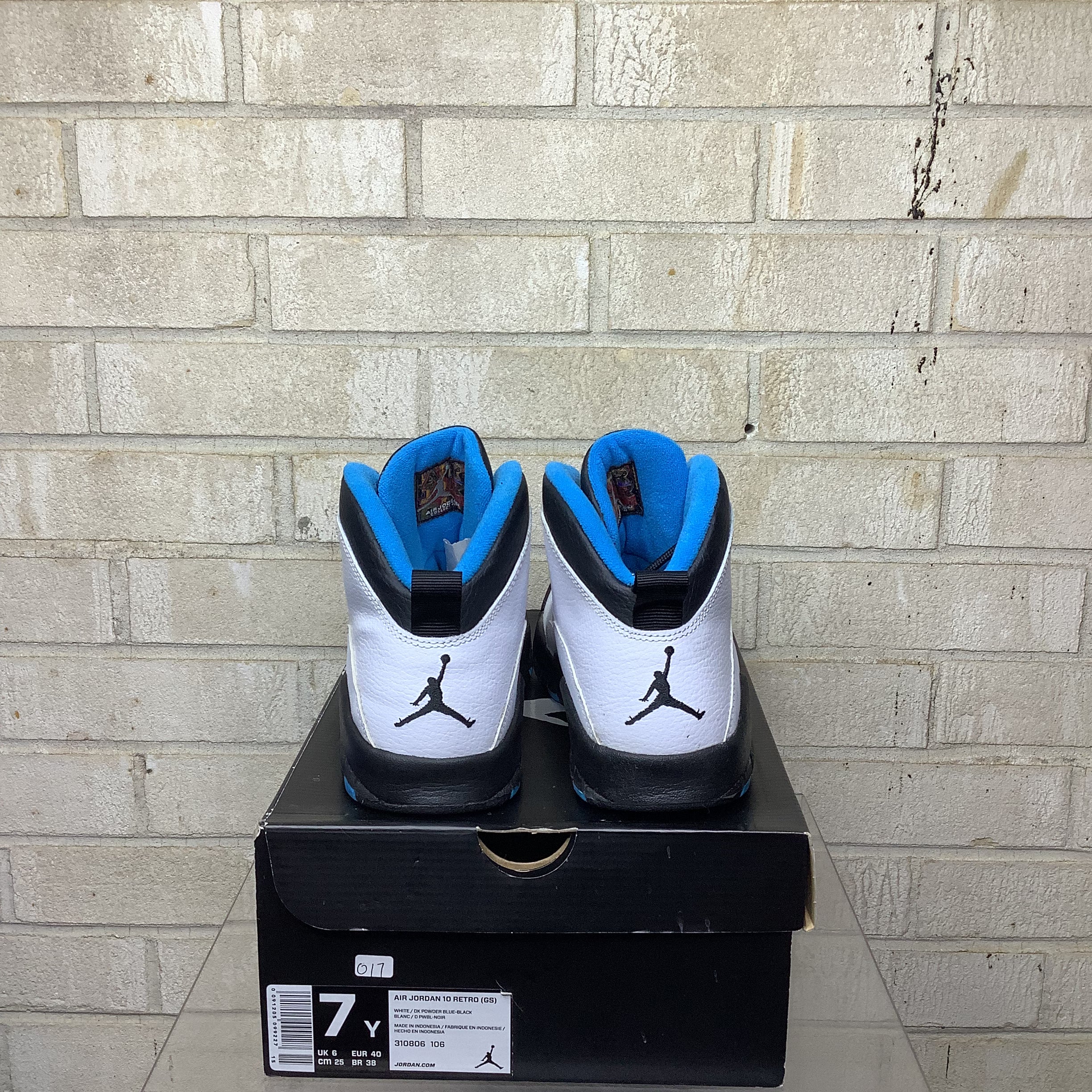 AIR JORDAN 10 POWDER BLUE Retro Basketball Shoes - Men's Size 7Y (310806-106) | Classic Sneakers for Streetwear, Sports & Casual Fashion