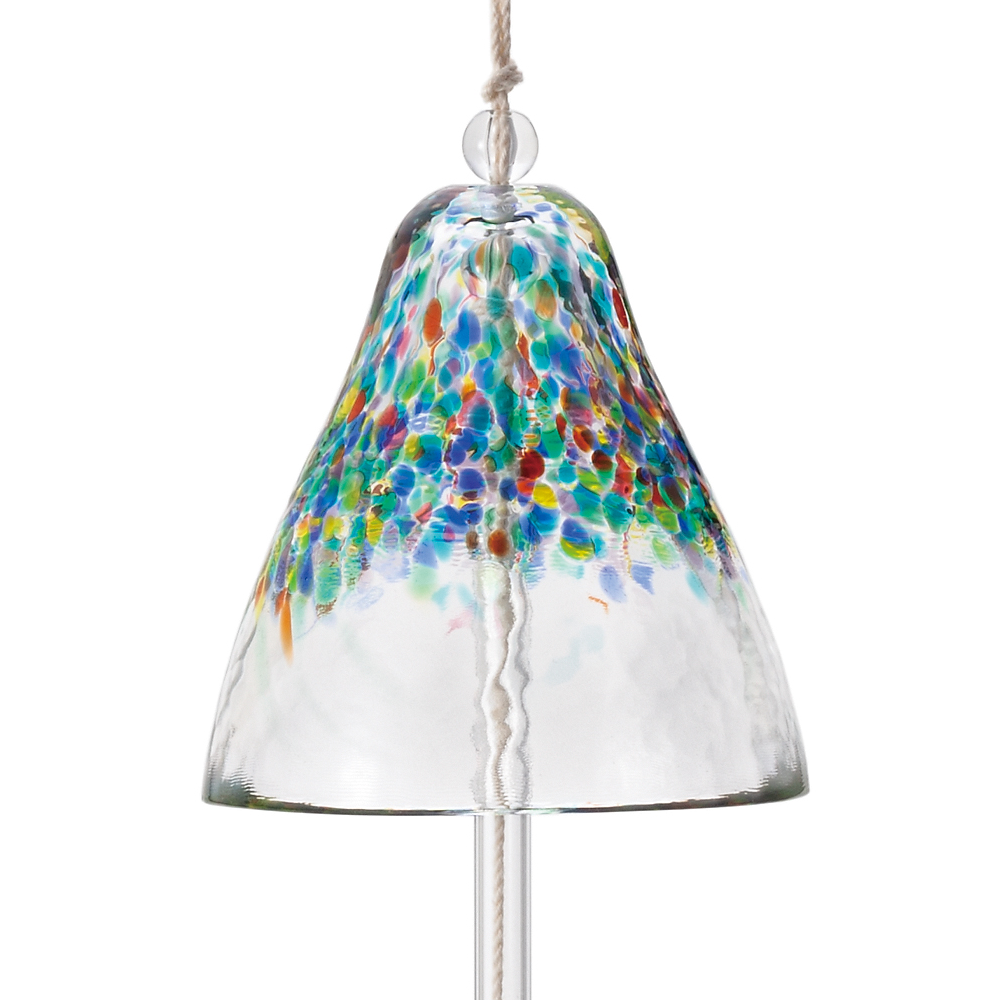 Vidro Wind Chime HANABI - Japanese Aomori Glass Wind Chime with Firework Design, Perfect for Garden Decor, Patio Ornament & Relaxing Outdoor Ambience