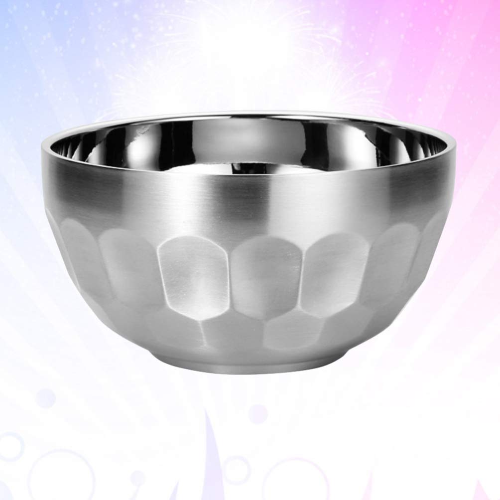 DOITOOL 304 Stainless Steel Insulated Double Layer Rice & Soup Bowls - Japanese & Korean Style Serving Bowls for Hot Food, Noodles, Ramen, Child Meals - Perfect for Home, Restaurant & Picnic Use