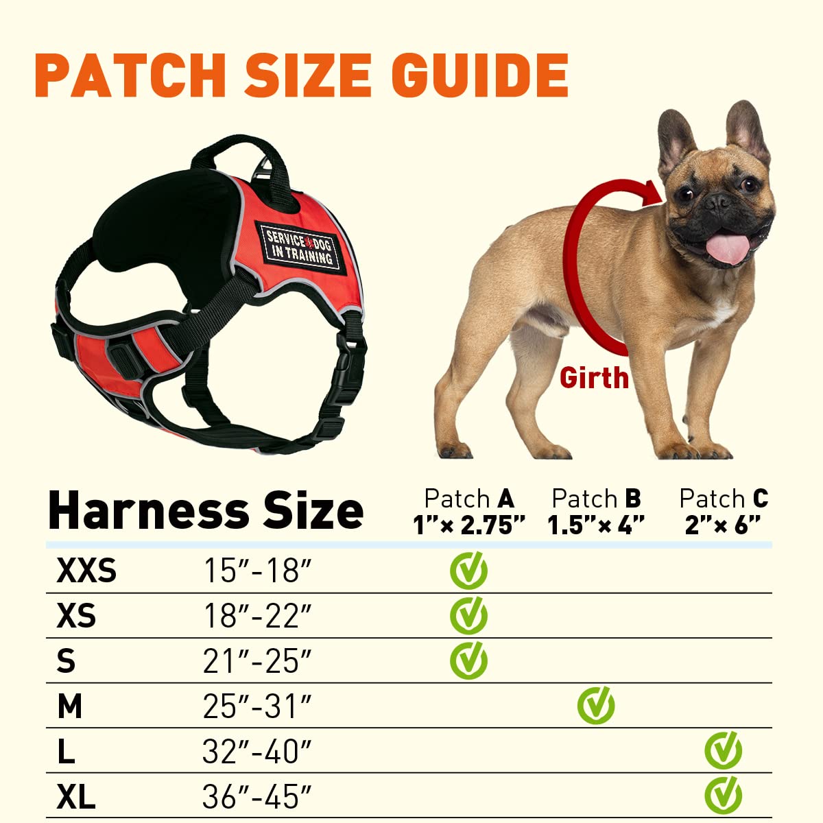 No-Pull Dog Harness with Handle - 3D Rubber Service Dog Patches, Reflective Vest & Quick Release Buckles - Adjustable 36-45 inch for Medium/Large Dogs - Perfect for Training, Walking & Outdoor Adventures (Red/Black)