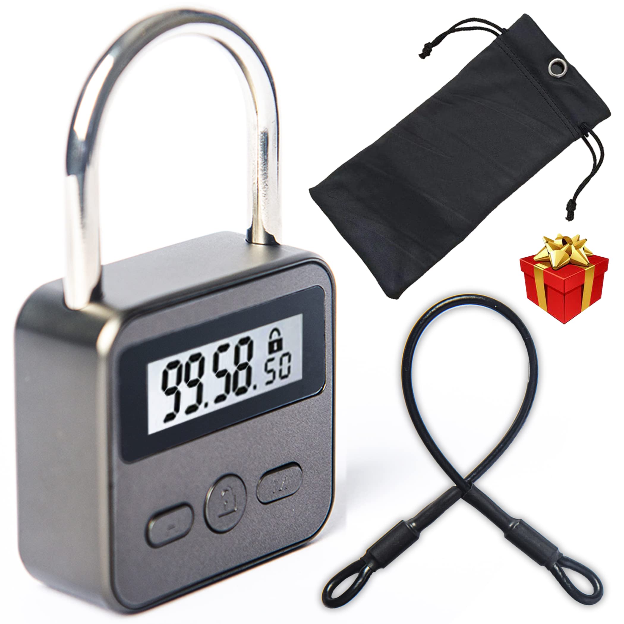ACKSTAR Rechargeable Digital Timer Lock with 10