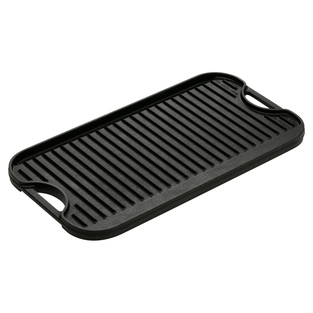 Cast Iron Reversible Pro Griddle/Grill 20 Inch - Heavy Duty Dual-Sided Cooking Surface for Stovetop, Grill & Camping - Perfect for Pancakes, Burgers & Steaks
