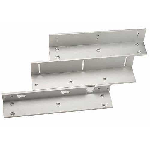 Alarm Controls AM3370 Z Bracket for 600 Series Single Magnetic Lock - Clear Anodized Aluminum Mounting Bracket for Secure Door Access Control Systems - Perfect for Commercial Buildings, Offices, and Security Installations