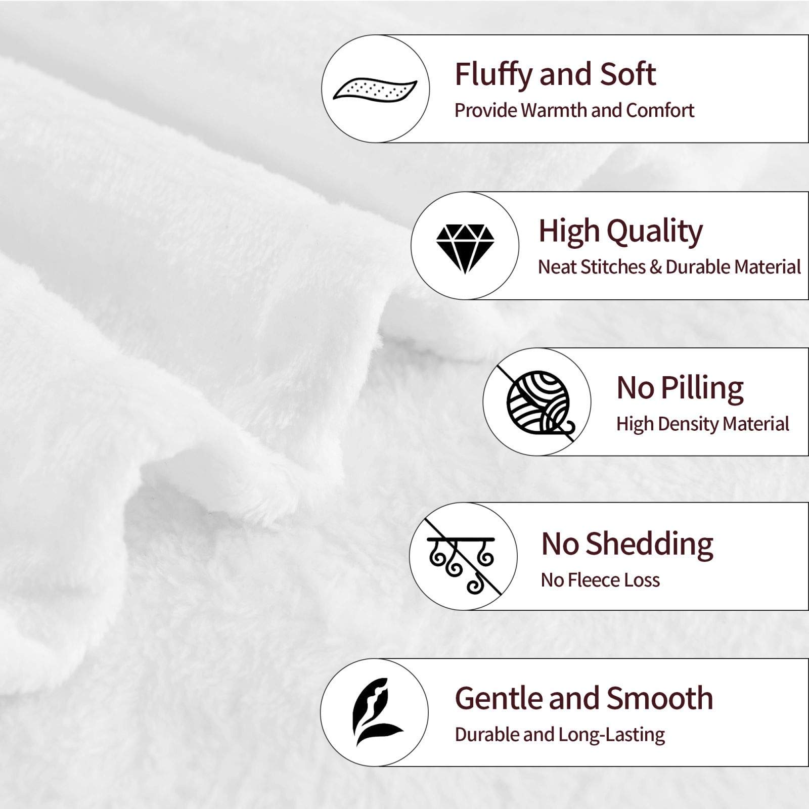 Ultra-Soft Micro Fleece Blanket - Warm & Cozy All-Season Throw Blanket 50