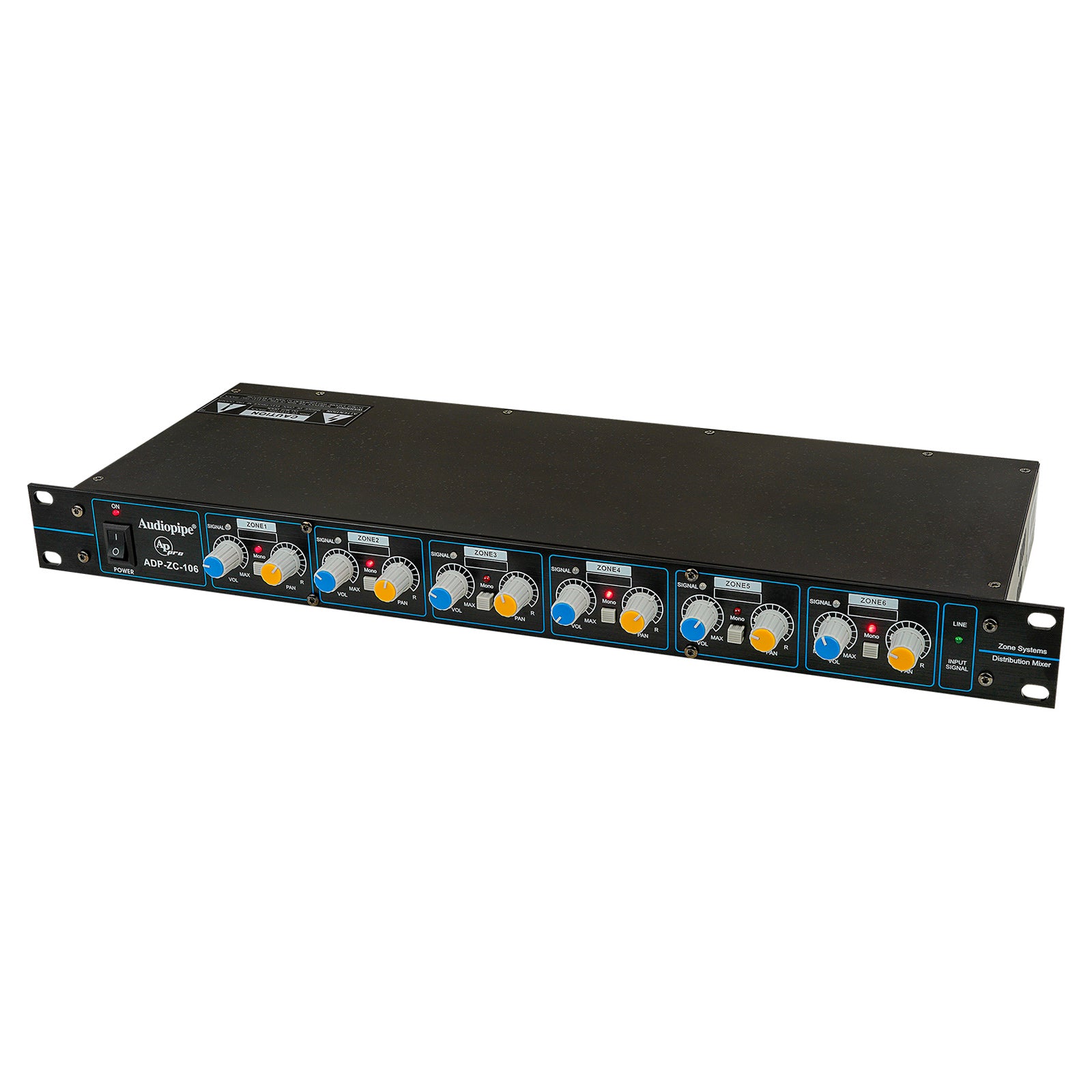 6 Zones Ultra Low Noise Audio Distributor (ADP ZC 106) - Professional Multi-Room Audio System for Home Theater, Office, and Commercial Spaces