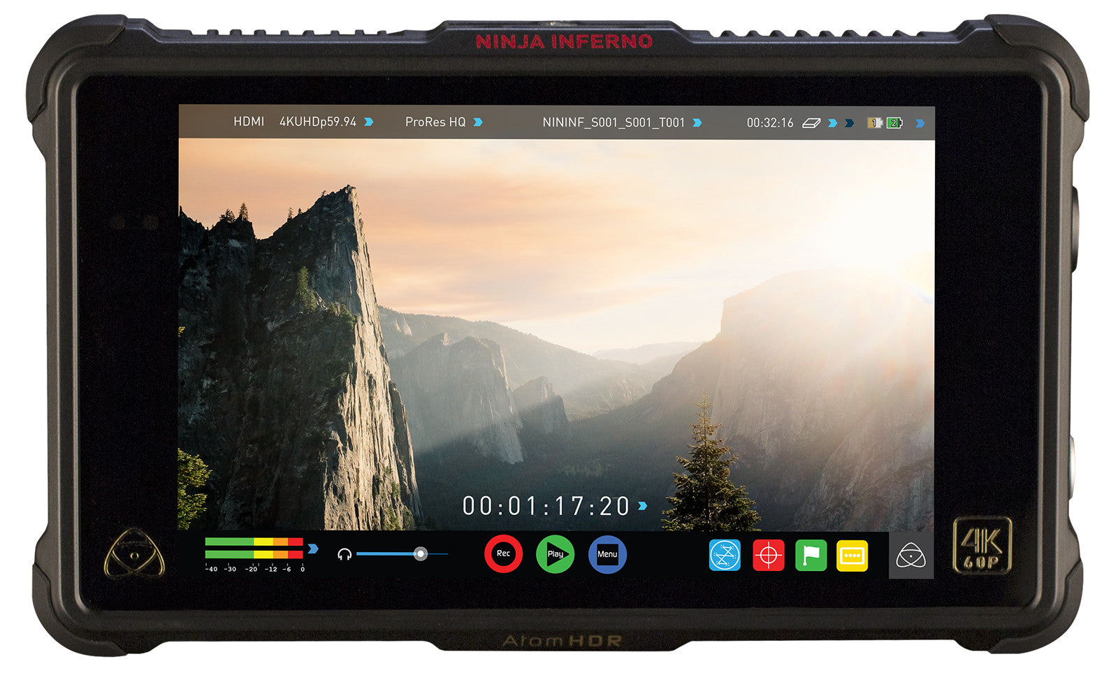 Atomos Ninja Inferno 4K HDMI HDR Video Recorder & Monitor - Professional 4K/60p Recording for DSLR, Mirrorless & Cinema Cameras (Perfect for Live Streaming, Film Production & Video Editing)