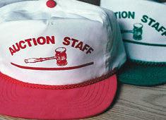 Vintage Auction Staff Hats - Adjustable Cotton Baseball Cap for Collectors & Bidders (2 Color Options) - Perfect for Auction Events, Costume Parties & Vintage Enthusiasts