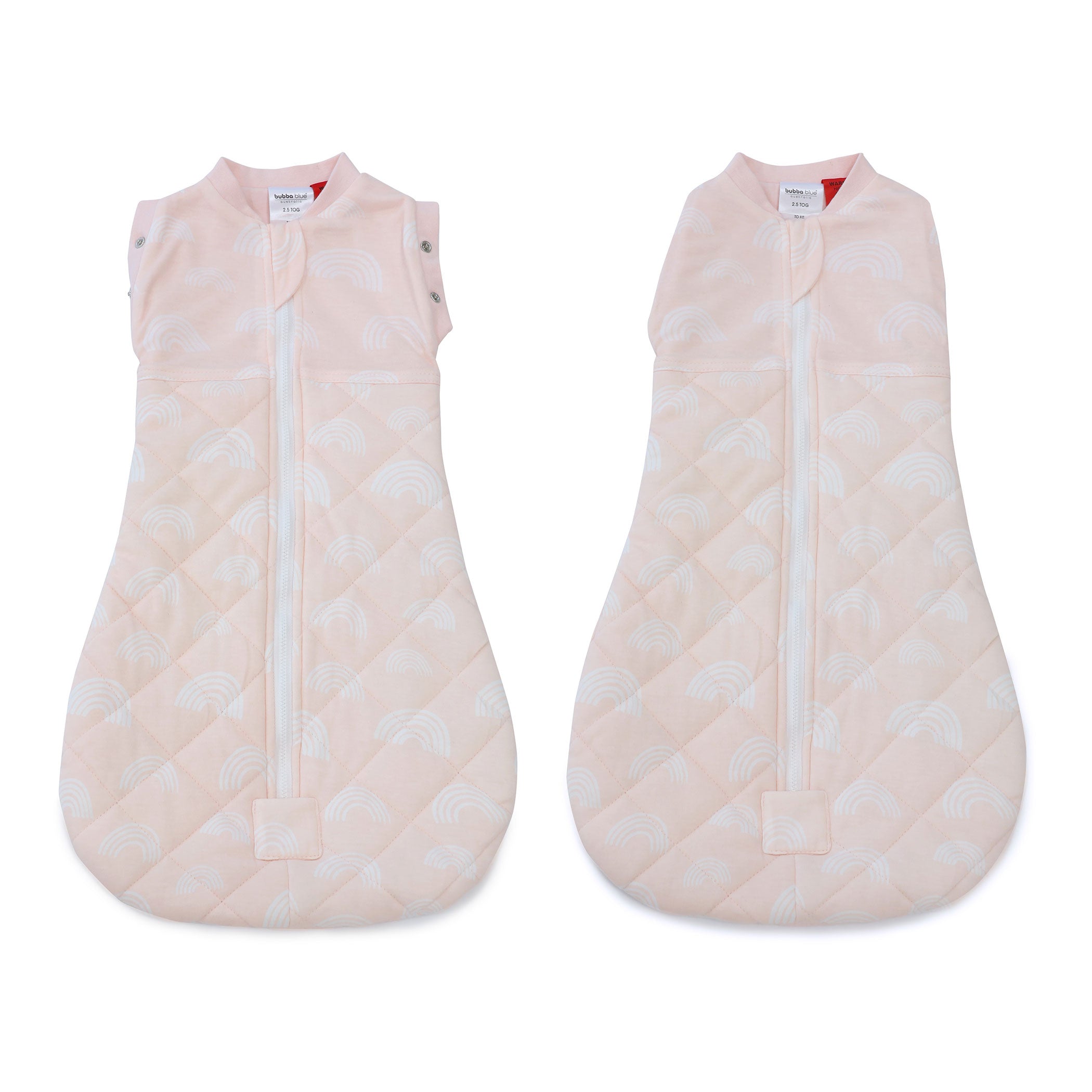 2-Pack Nordic Style 2.5 TOG Baby Swaddle Sleep Sacks - Breathable Cotton Sleeping Bags for Newborn to 9 Months (0-3M & 3-9M) - Perfect for Nursery, Daycare & Travel