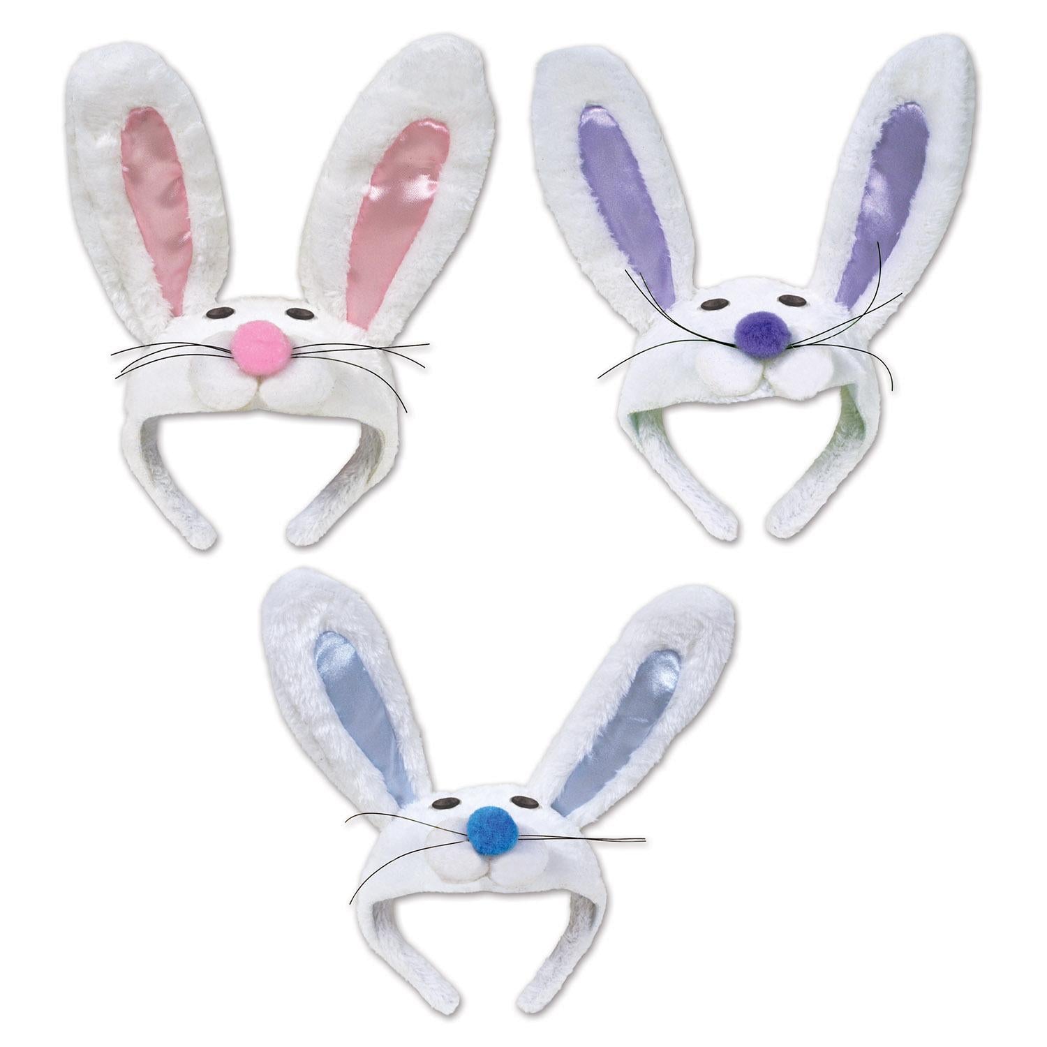 12 Pack Easter Bunny Headbands - Soft Plush Bunny Ears for Kids & Adults - Perfect for Easter Party, Costume, Photo Props & Spring Celebrations
