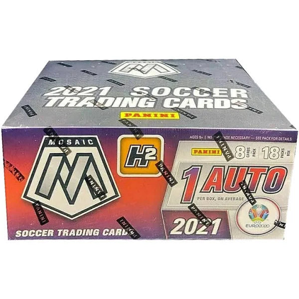 2021 Panini Soccer Mosaic EURO H2 Box - Premium Soccer Trading Cards Collection for Collectors & Fans - Perfect for Trading, Gifting, and Display
