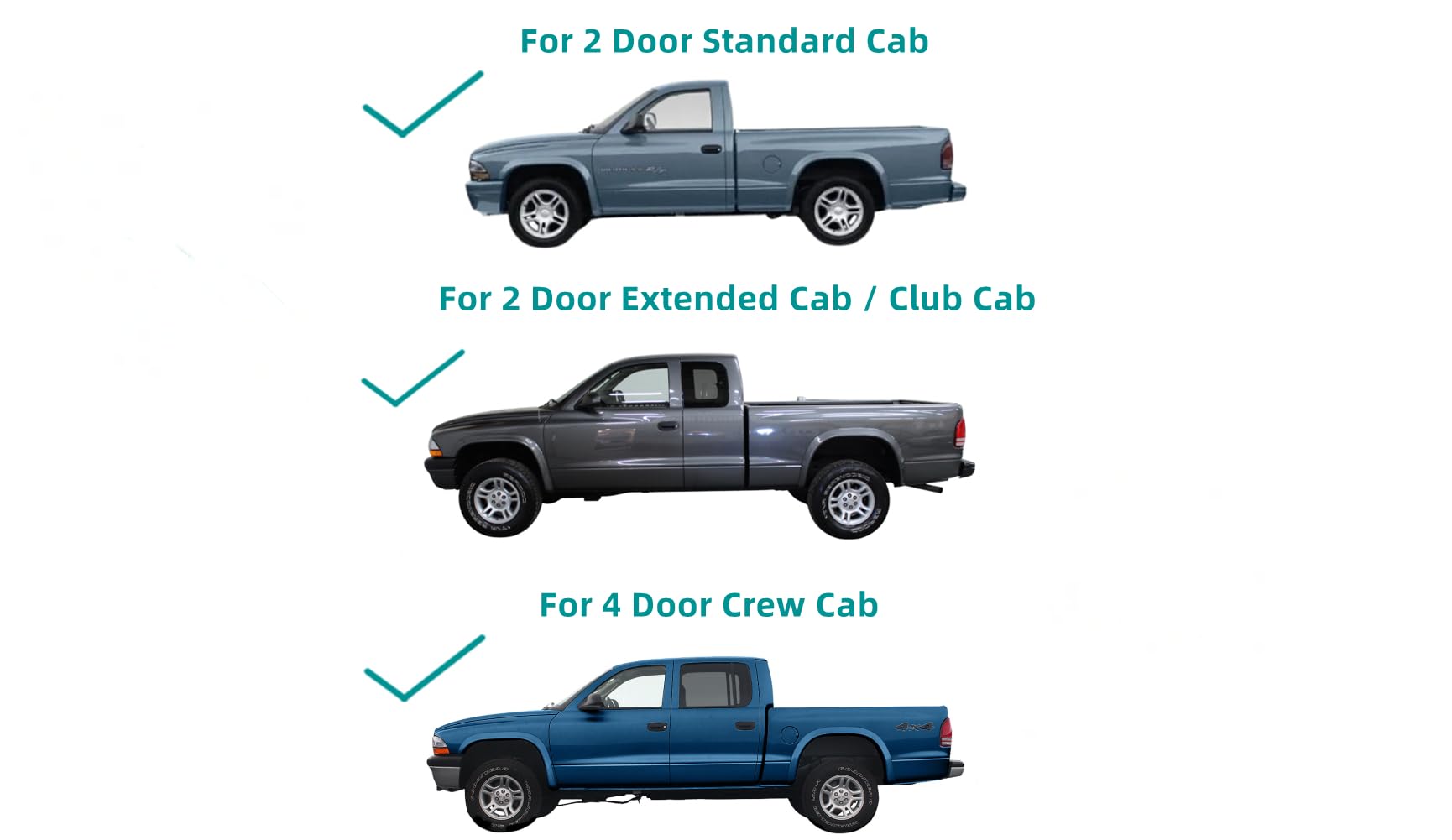 1997-2004 Dodge Dakota Pickup Truck Rear Window Glass Replacement - Clear Stationary Backlite for Improved Visibility - Perfect for Off-Roading, Camping & Daily Commuting