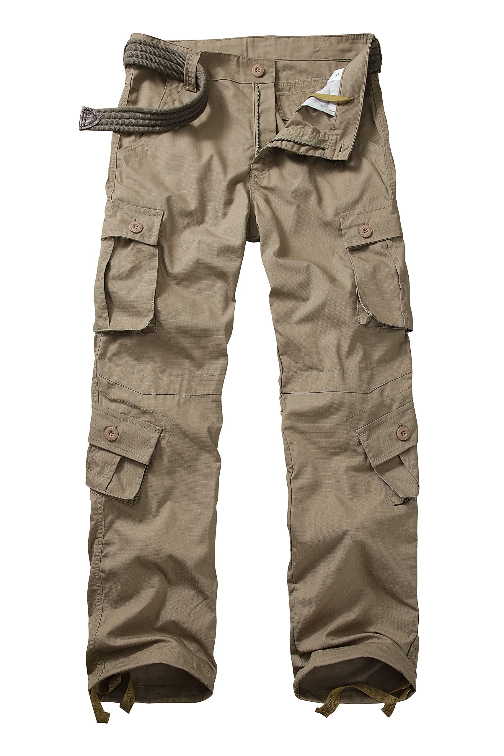**Men's Lightweight Ripstop Cargo Pants - Tactical Hiking & Outdoor Work Pants with Multiple Pockets - Perfect for Camping, Hiking & Casual Wear**