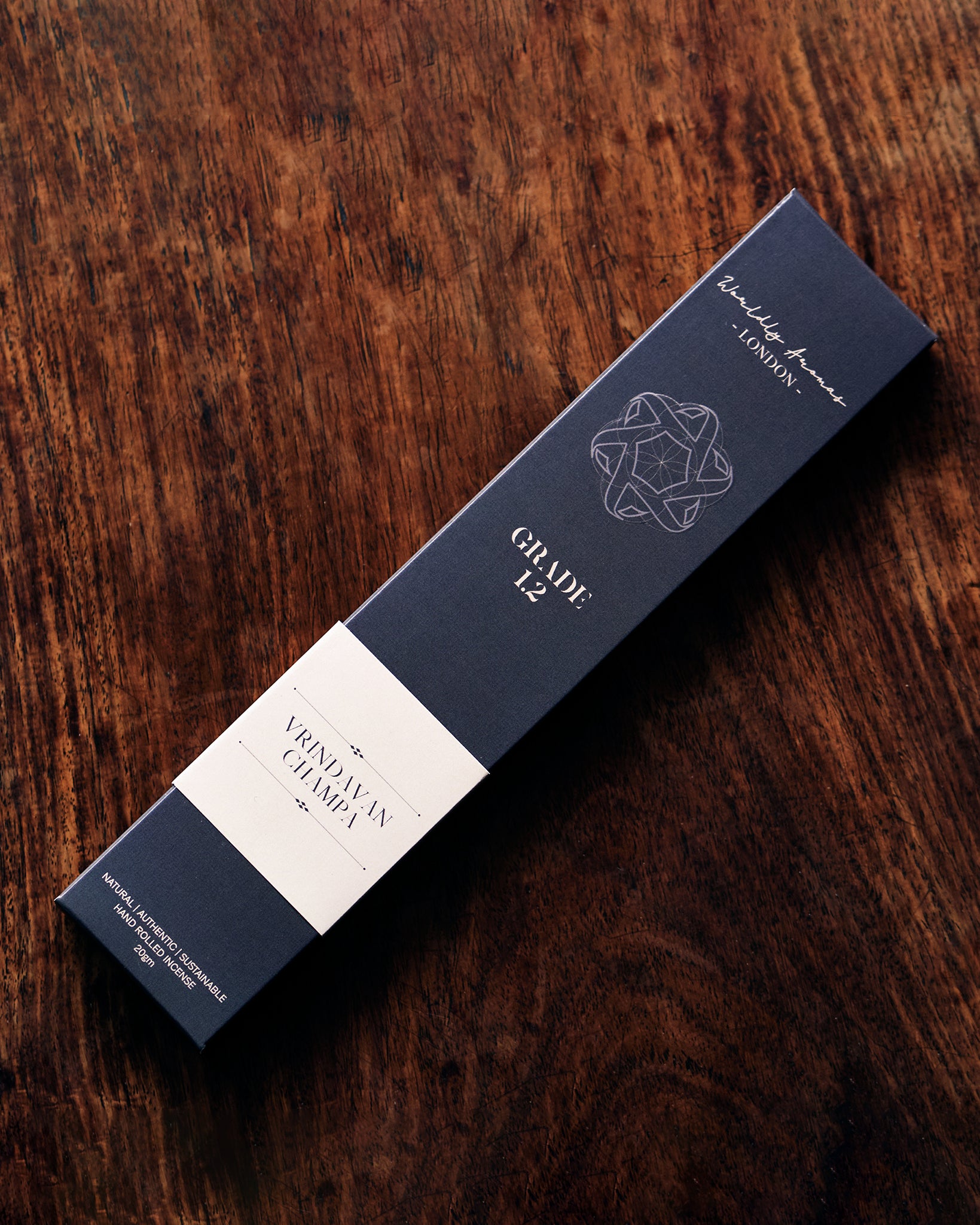 Premium Vrindavan Champa Incense Sticks - Handmade Natural Aromatherapy for Meditation, Yoga & Relaxation - Worldly Aromas Brand