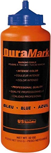 Blue Chalk Refill for US Tape - 32 Ounce Bottle (Pack of 8) - Perfect for Construction, Marking, and DIY Projects